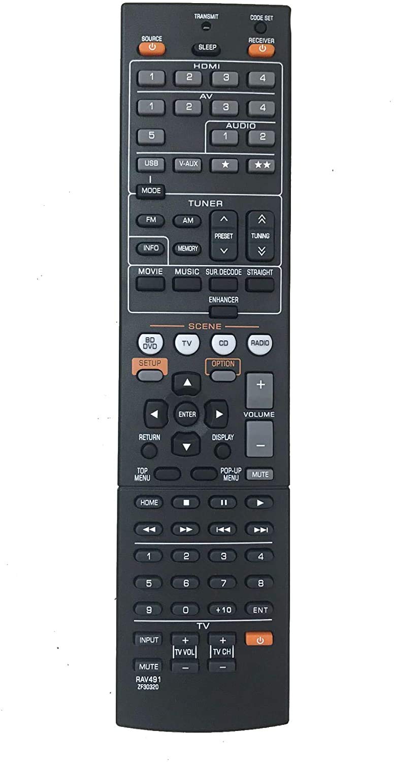 LR General Remote Control Fit for 491B RXV781 RX-V781 RAV537 RAV-537 RXA760 RX-A760 RXA2050 RX-A2050 RXA3050 RX-A3050 for Yamaha AV Receiver